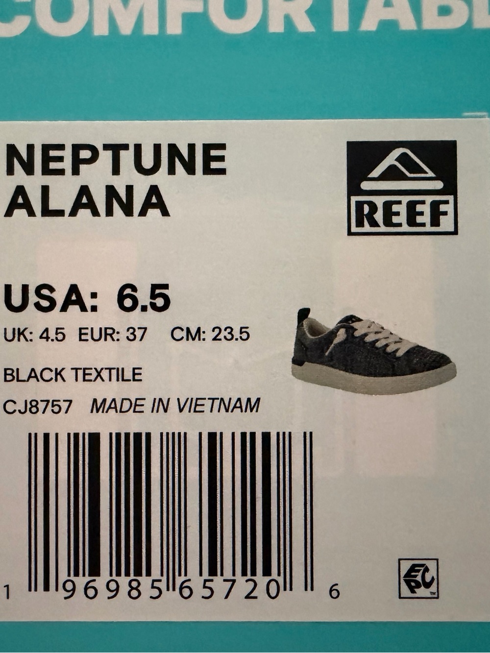 Reef Neptune Alana Women's Black Textile Sneaker